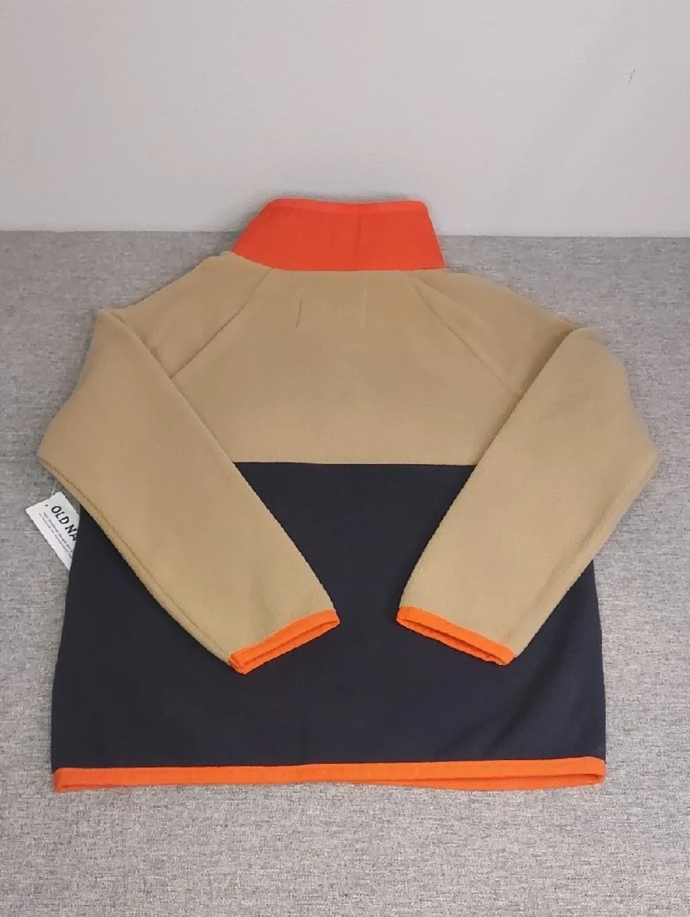 Old Navy 3-Piece Set Orange Quilted Jacket Colorblock Fleece T-Shirt Size 5T NWT